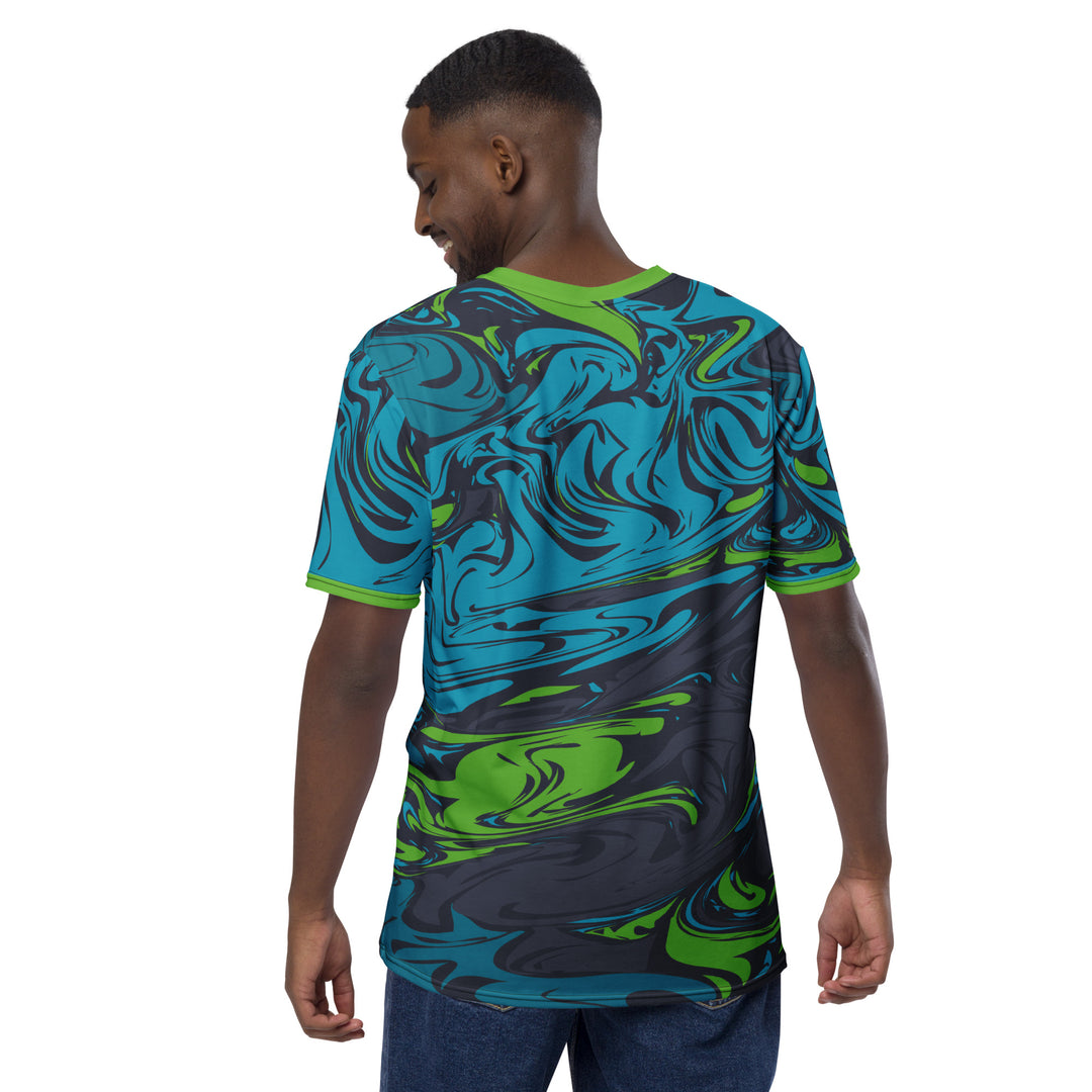 Premium Men's Jersey - Green-Blue Smoke