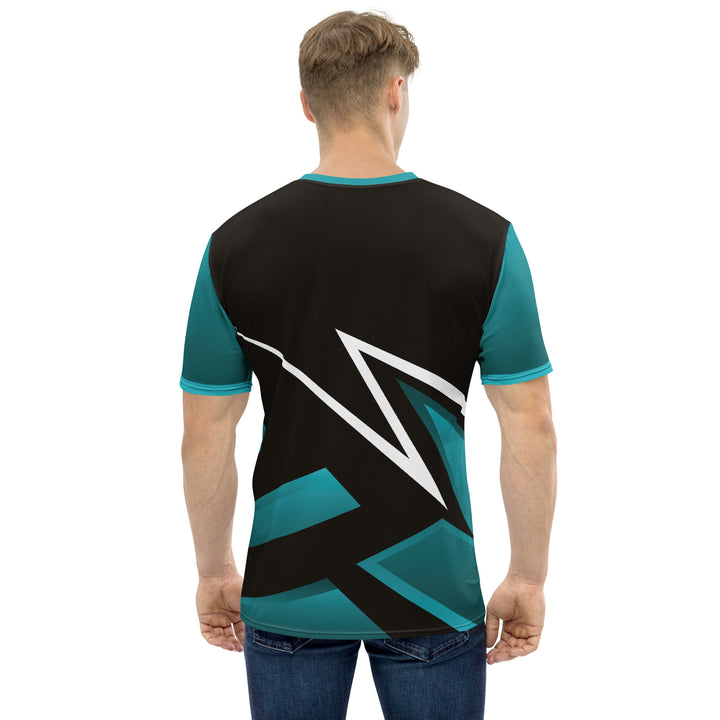 Premium Men's Jersey - Black-Turquoise Flash