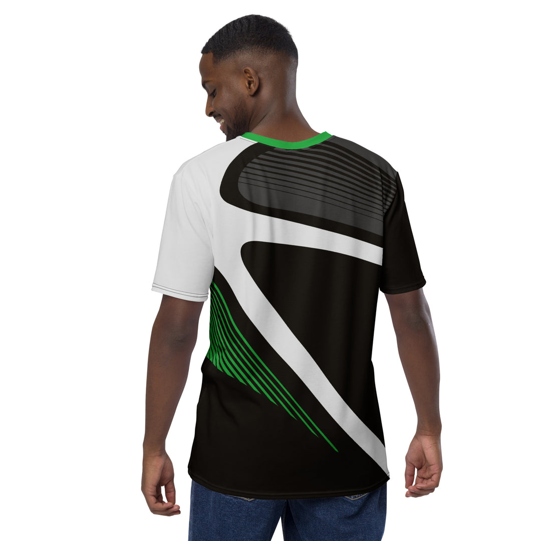 Premium Men's Jersey - Black-Green Arc