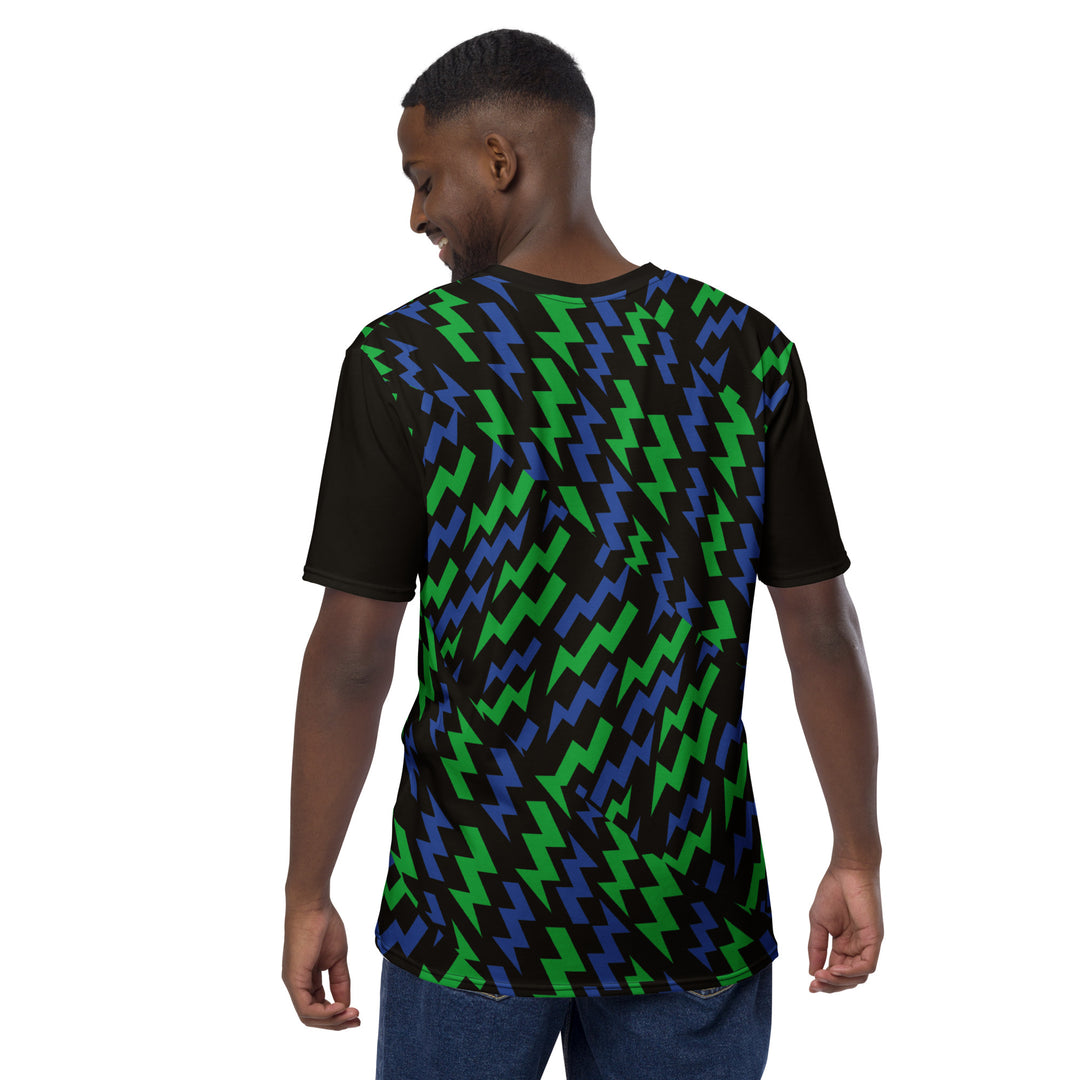 Premium Men's Jersey - Blue-Green Flash