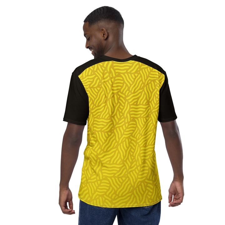 Premium Men's Jersey - Yellow-Black Triangle