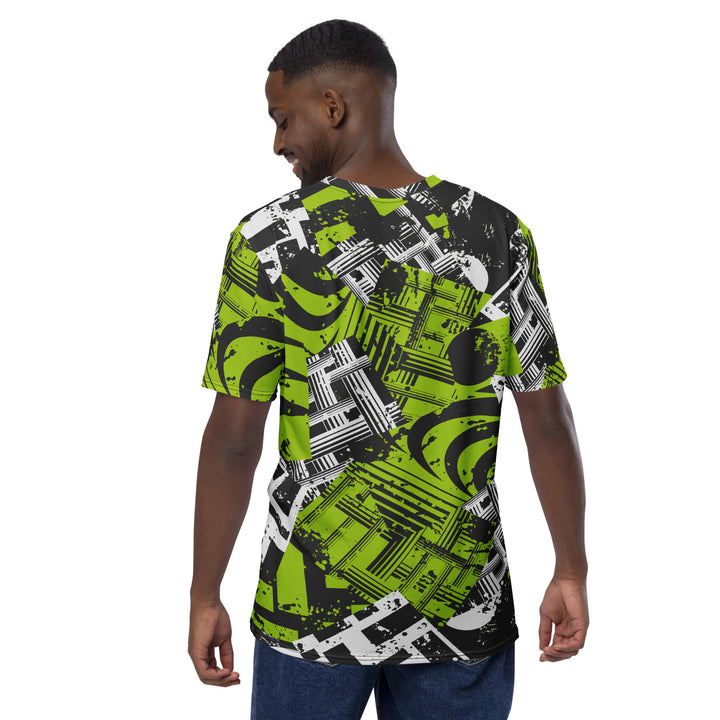 Premium Men's Jersey - Green Spiral