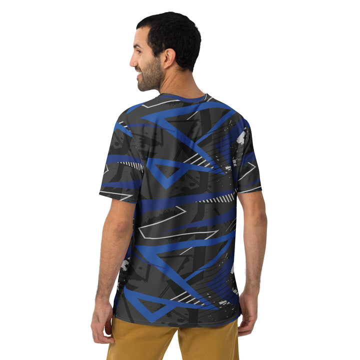 Premium Men's Jersey - Black-Blue Illusion