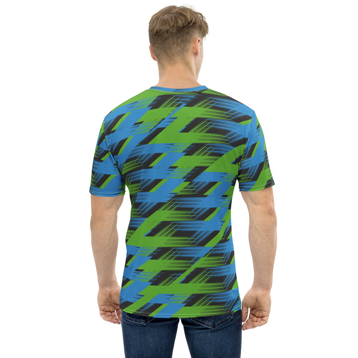 Premium Men's Jersey - Blue-Green Rough