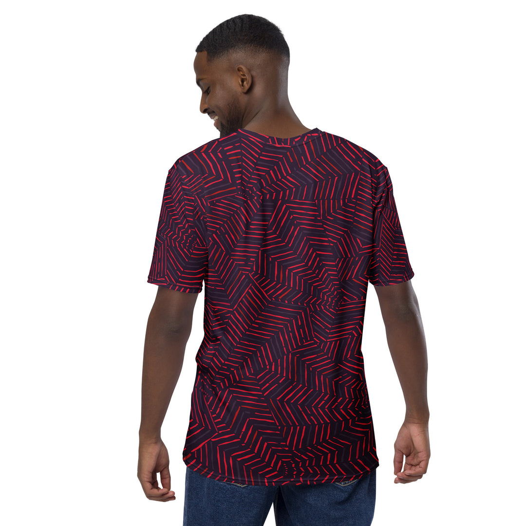 Premium Men's Jersey - Red-Black Illusion