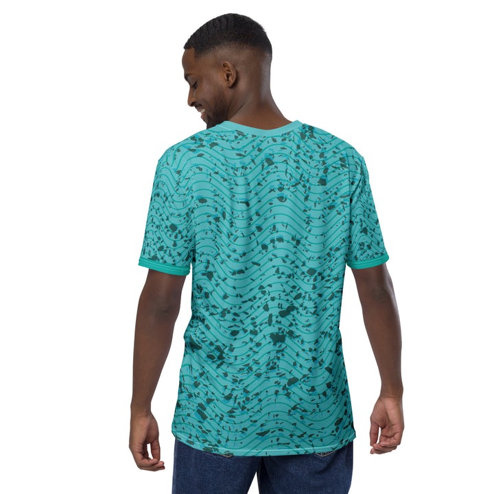 Premium Men's Jersey - Green-Blue Waves