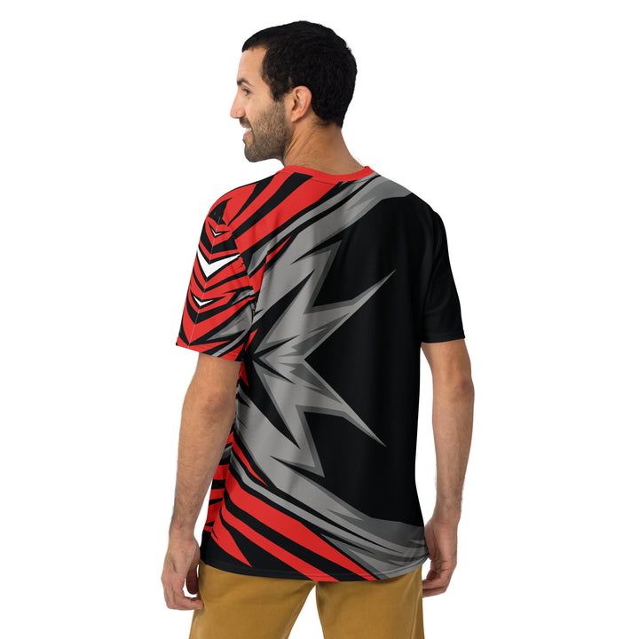 Premium Men's Jersey - Black-Red Blast