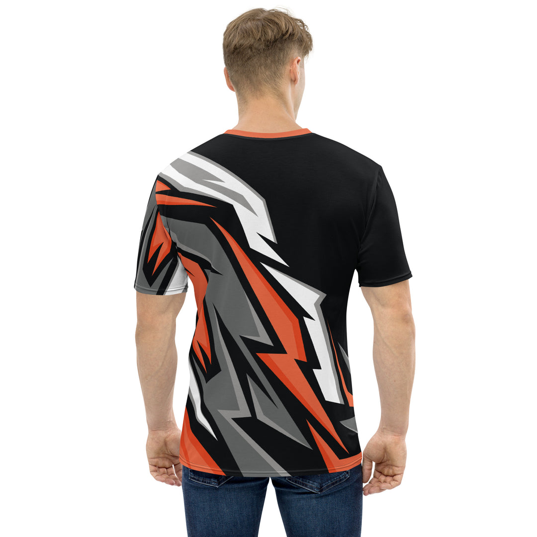 Premium Men's Jersey - Orange-Black Graffiti