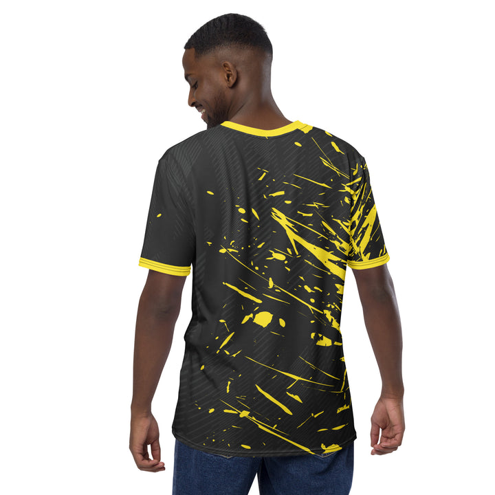 Premium Men's Jersey - Black-Yellow Splash