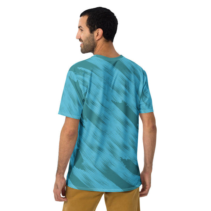 Premium Men's Jersey - Turquoise-Green Halftone