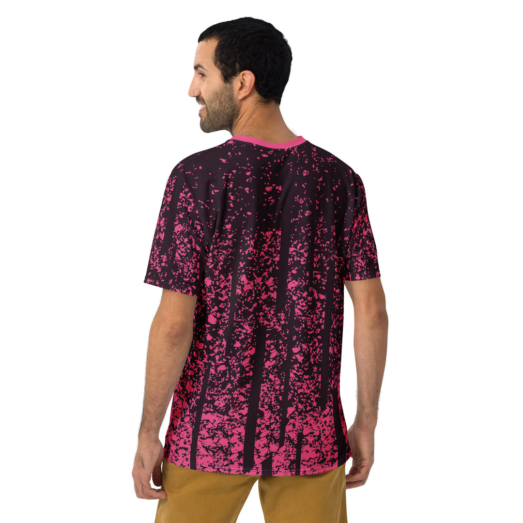 Premium Men's Jersey - Pink-Black Stains