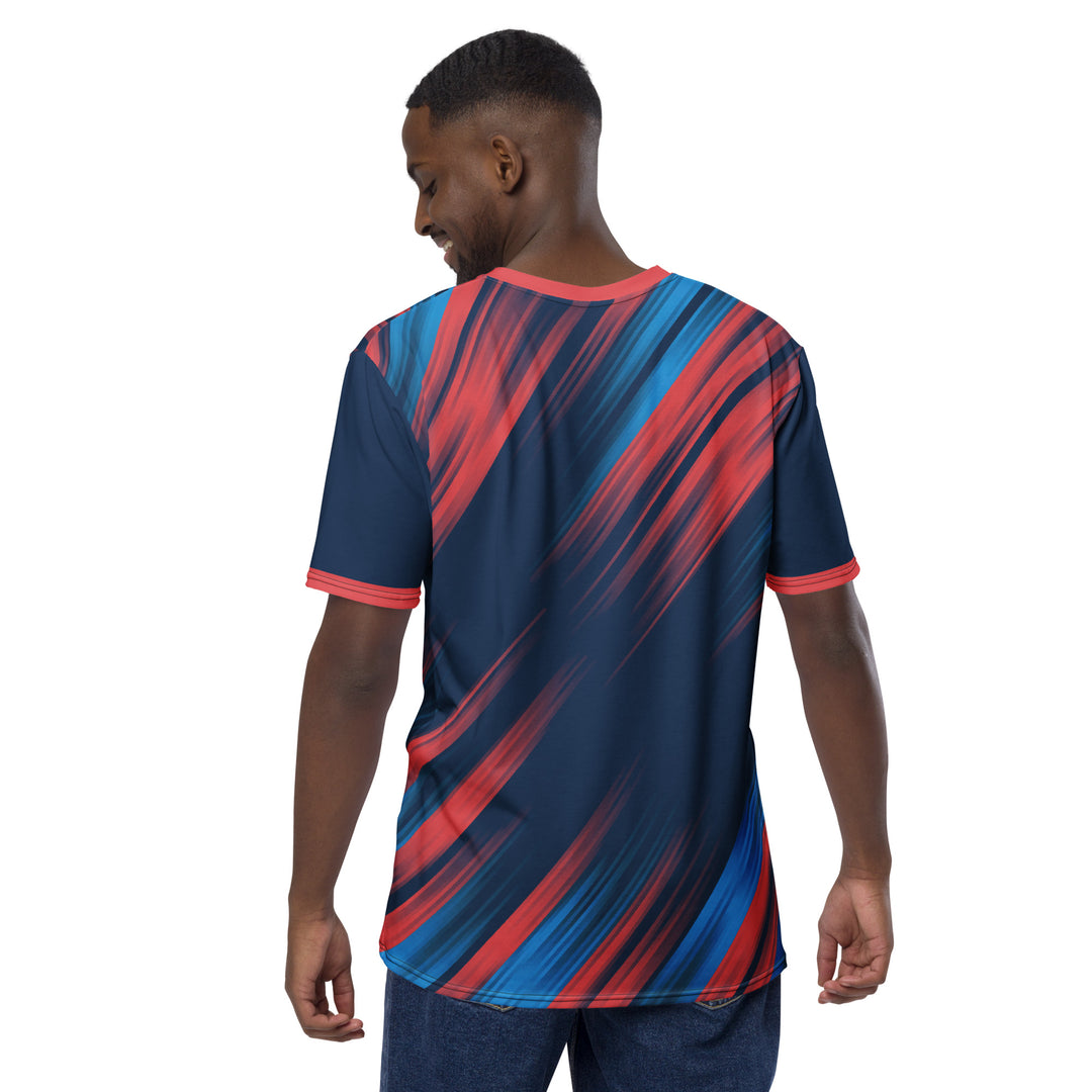 Premium Men's Jersey - Red-Blue Blur