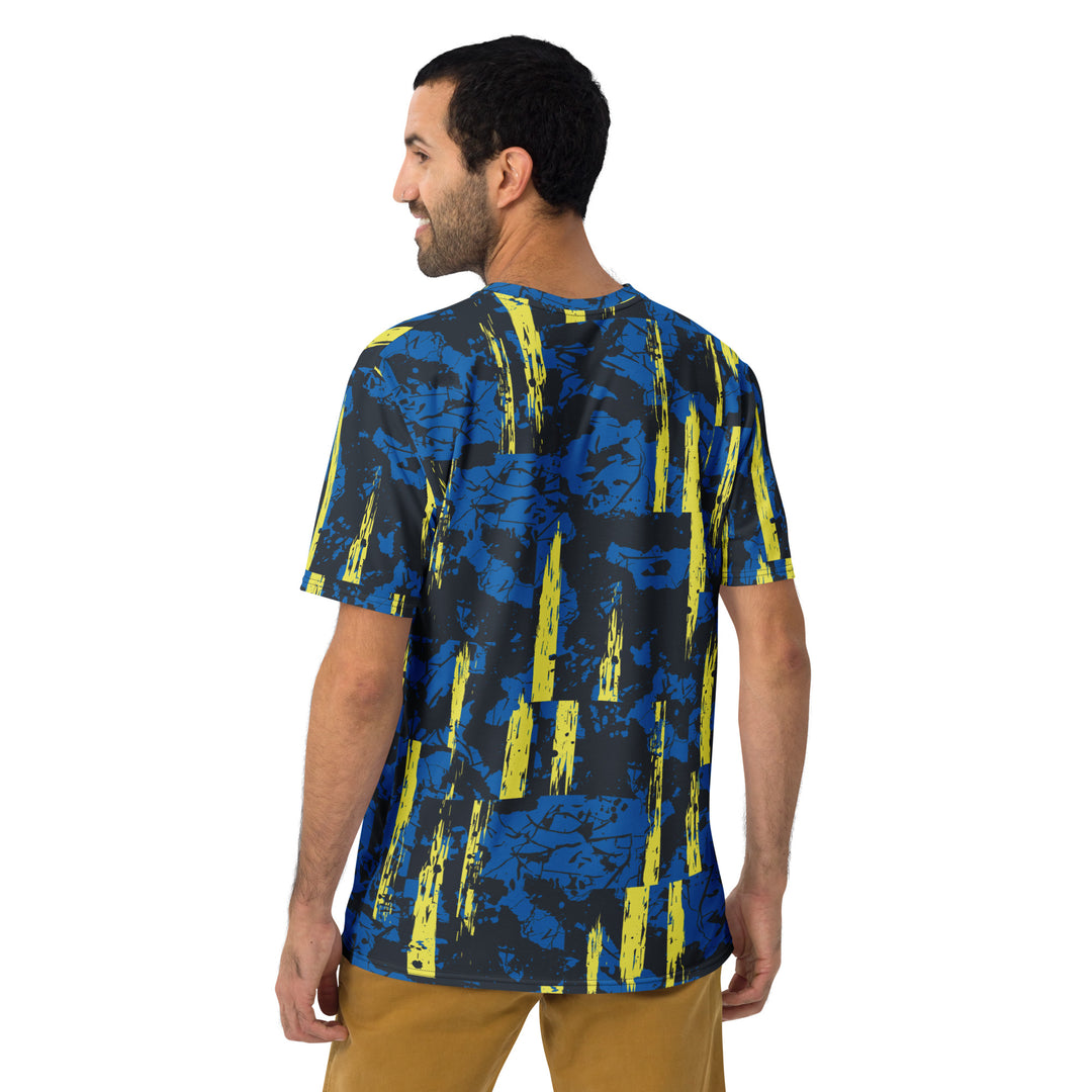 Premium Men's Jersey - Blue-Yellow Forest