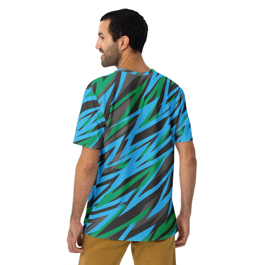 Premium Men's Jersey - Green-Blue Jungle