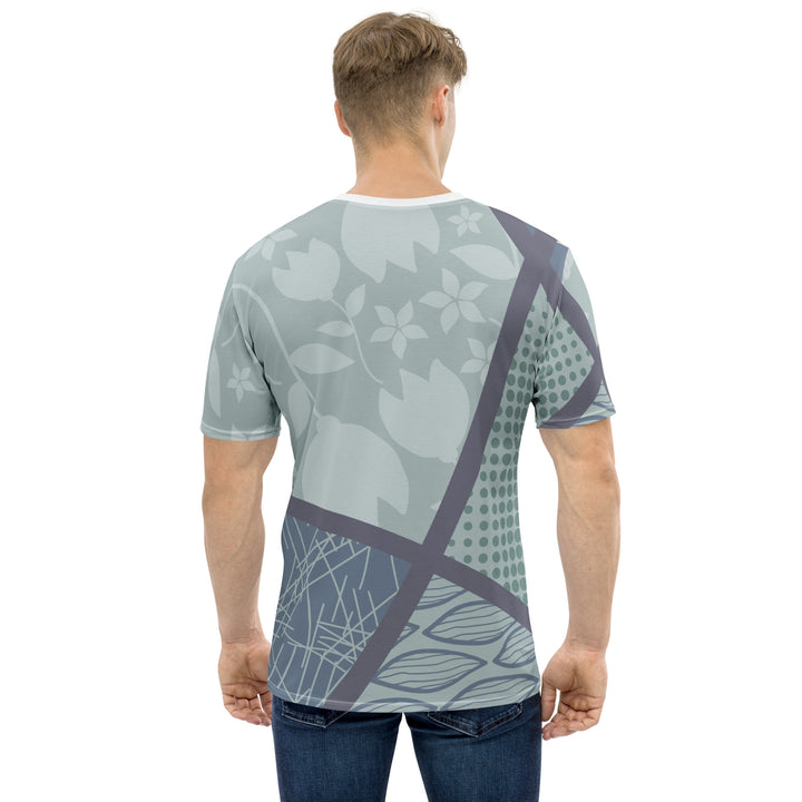 Premium Men's Jersey - Green-Blue Leaves