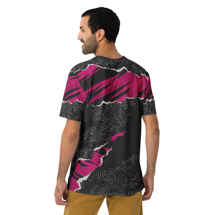 Premium Men's Jersey - Black-Pink Crack