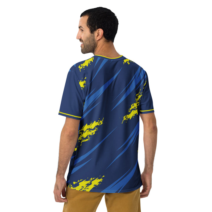 Premium Men's Jersey - Blue-Yellow Storm