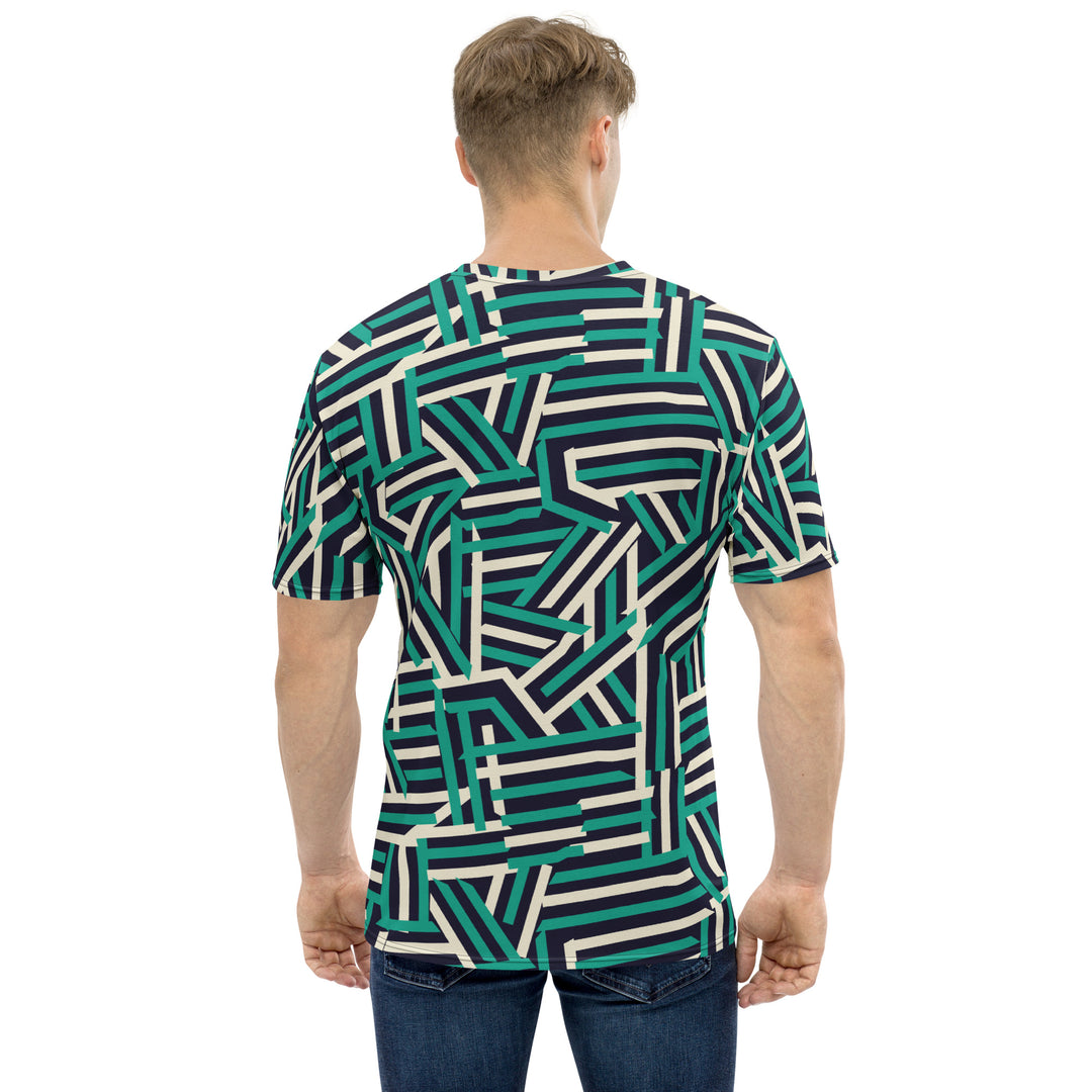 Premium Men's Jersey - Black-Green Maze