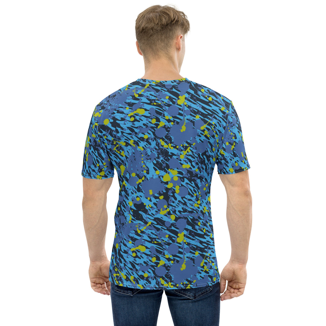 Premium Men's Jersey - Blue-Green Flower