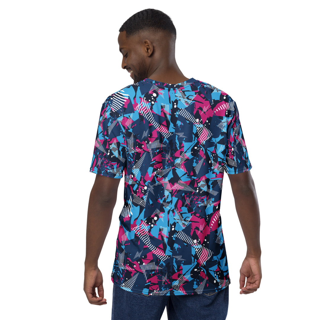 Premium Men's Jersey - Blue-Pink Distortion