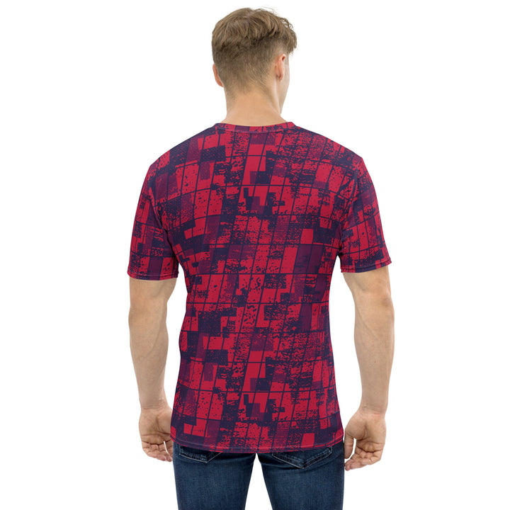 Premium Men's Jersey - Black-Red Grid