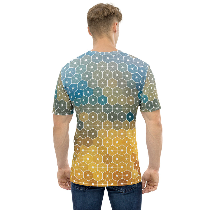 Premium Men's Jersey - Yellow-Blue Mosaic