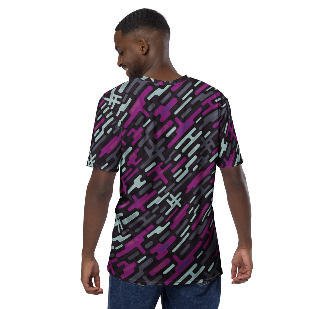 Premium Men's Jersey - Black-Purple Wire