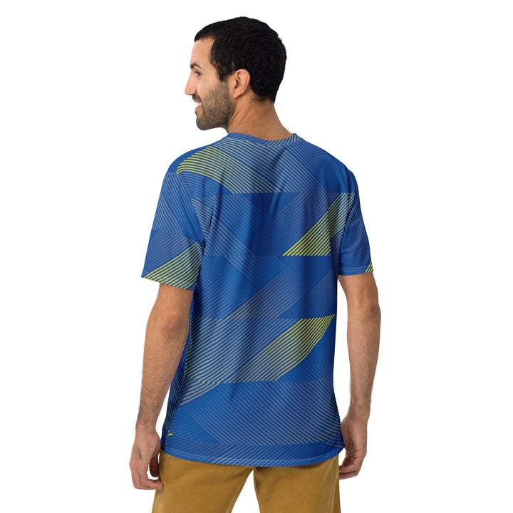 Premium Men's Jersey - Blue-Yellow Line