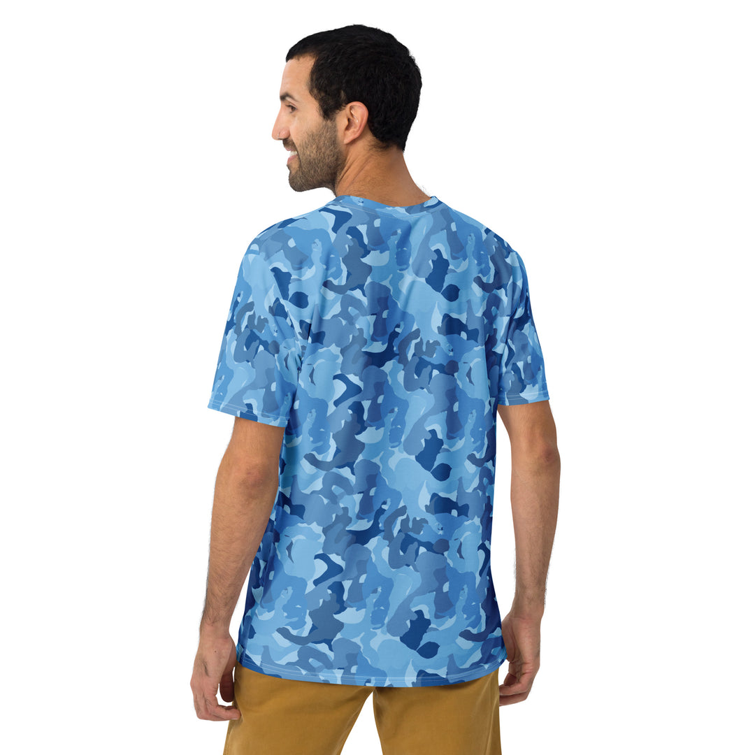 Premium Men's Jersey - Blue Camouflage