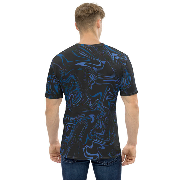 Premium Men's Jersey - Black-Blue Dye