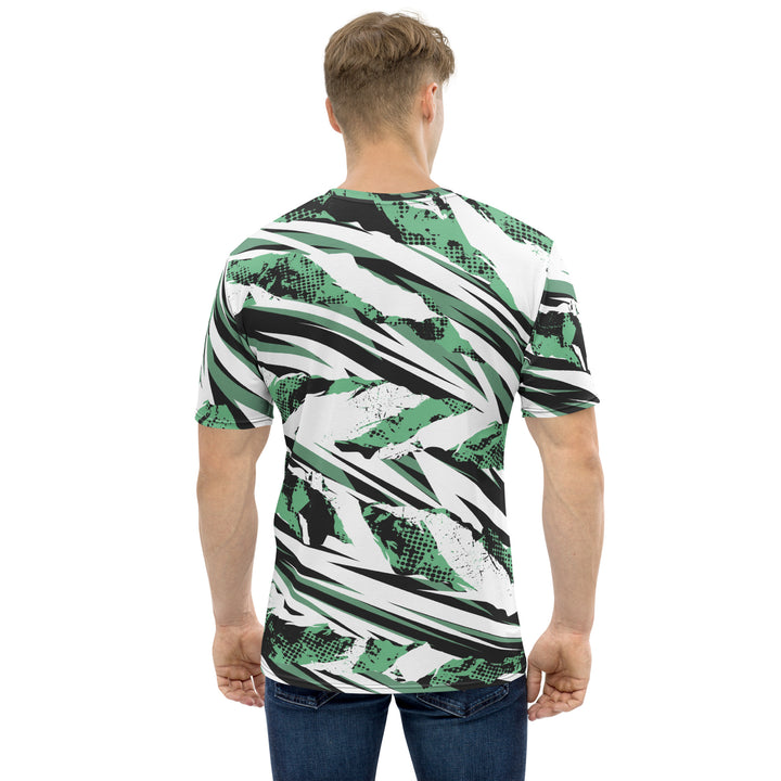 Premium Men's Jersey - White-Green Sword