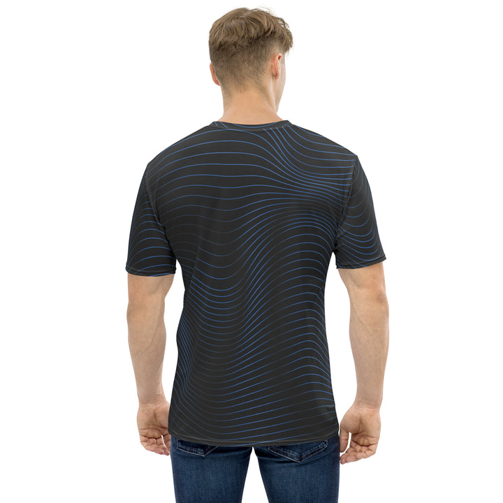 Premium Men's Jersey - Black-Blue Waves