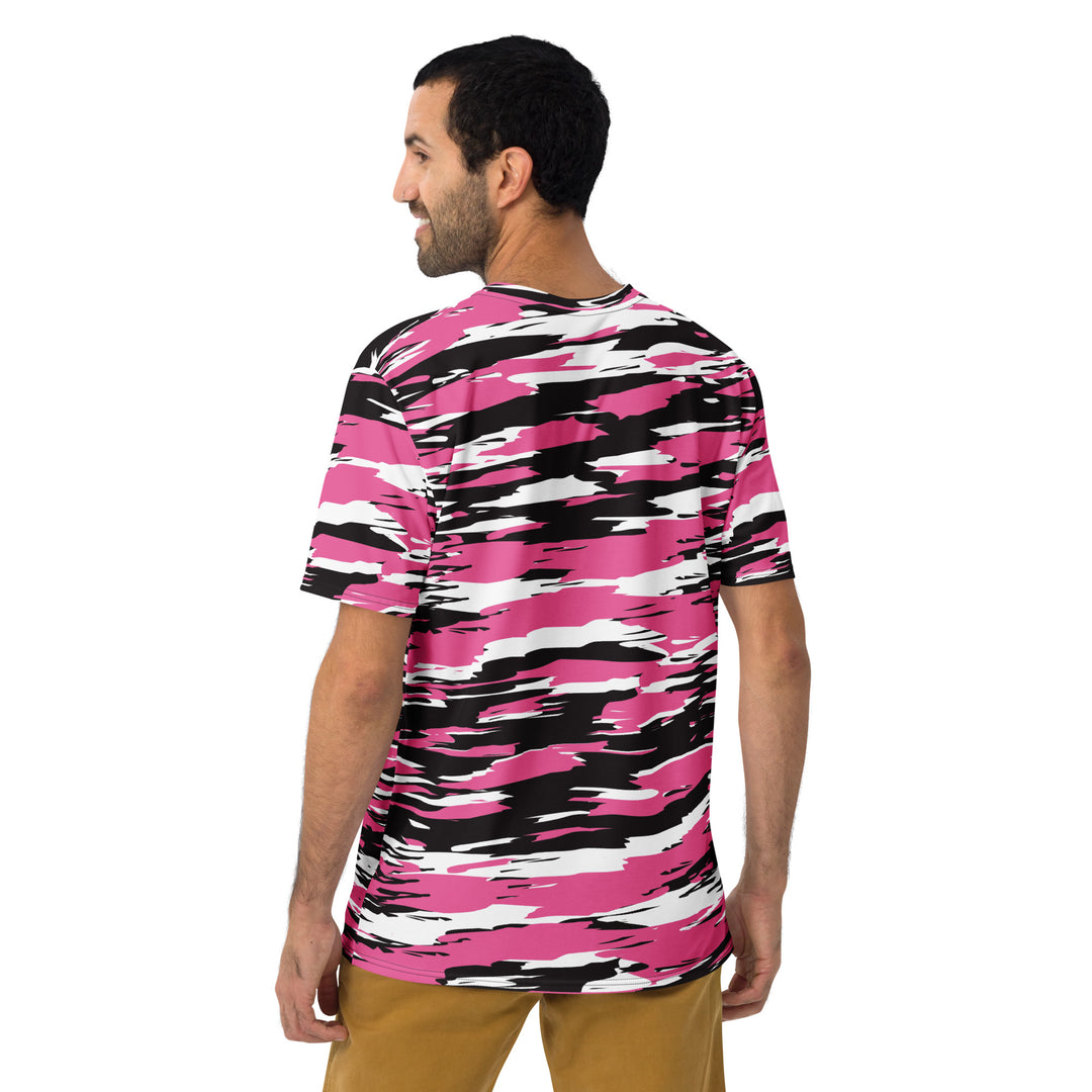 Premium Men's Jersey - Pink-Black Stroke