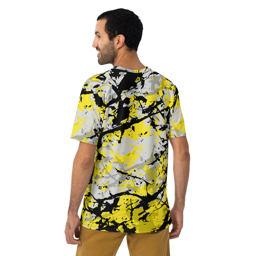 Premium Men's Jersey - Yellow-Black Splatter