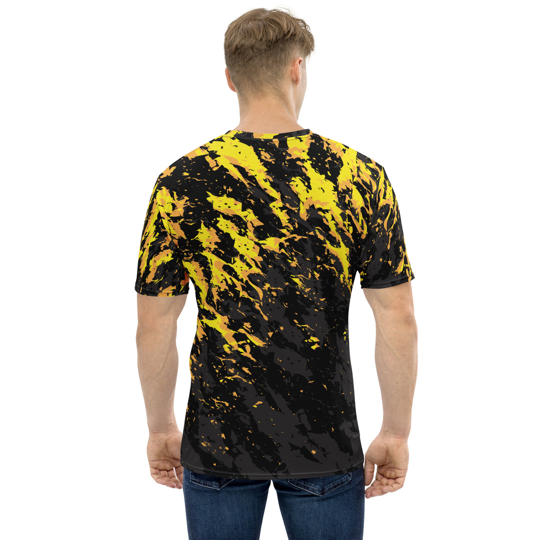 Premium Men's Jersey - Black-Yellow Fire