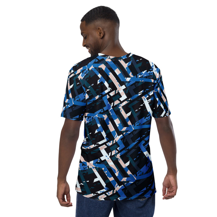 Premium Men's Jersey - Black-Blue Tube