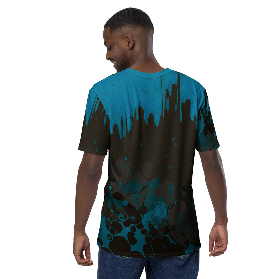 Premium Men's Jersey - Turquoise-Black Liquid