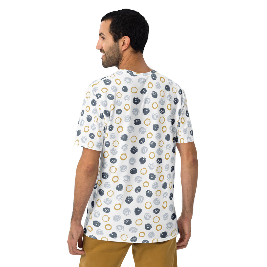 Premium Men's Jersey - White-Yellow Dots