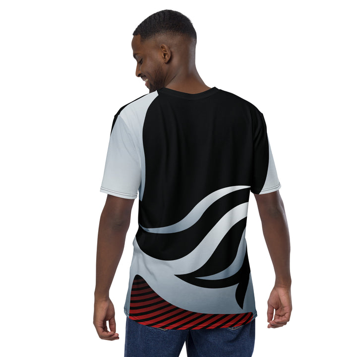 Premium Men's Jersey - Black-Grey Flame