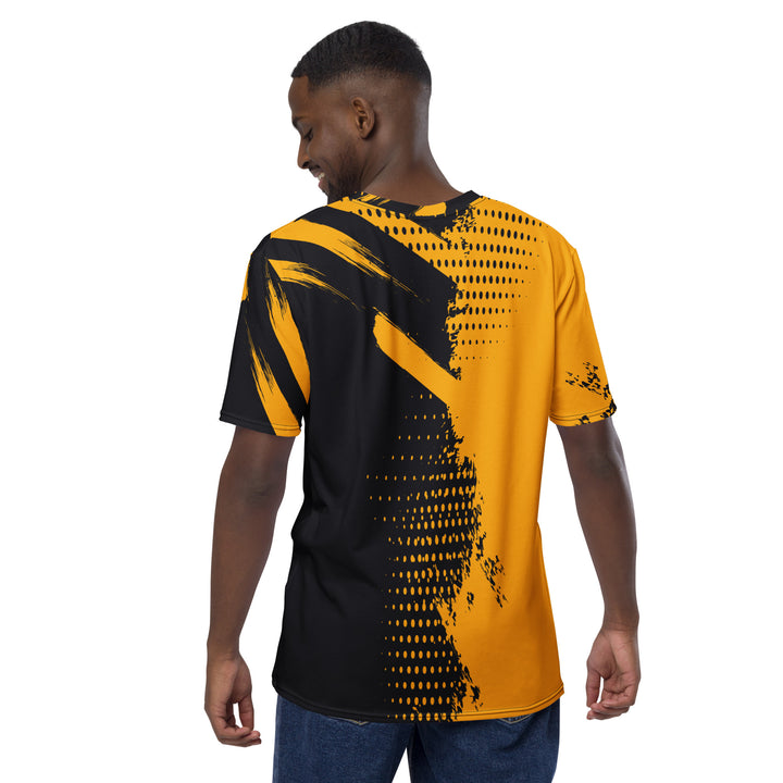 Premium Men's Jersey - Black-Yellow Brush