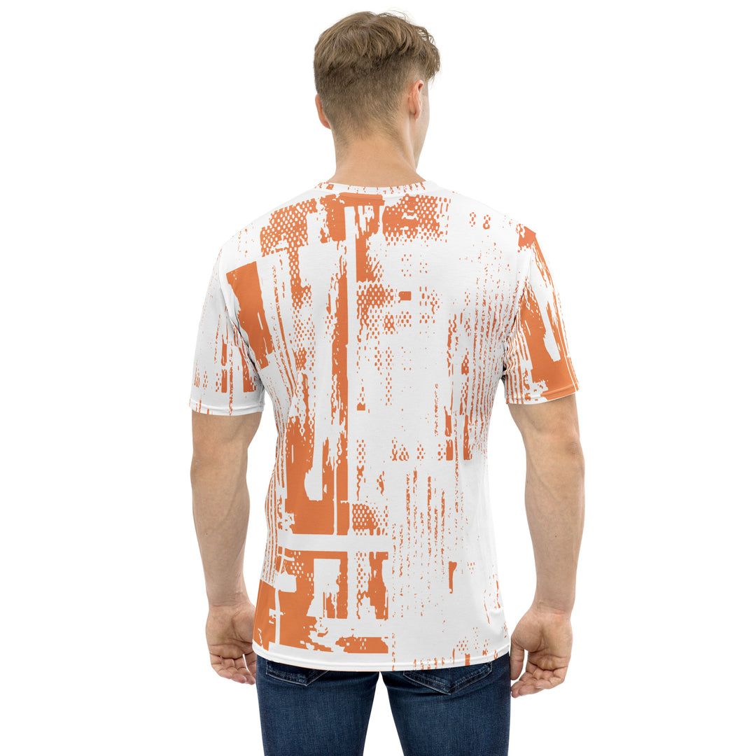 Premium Men's Jersey - White-Orange Paint