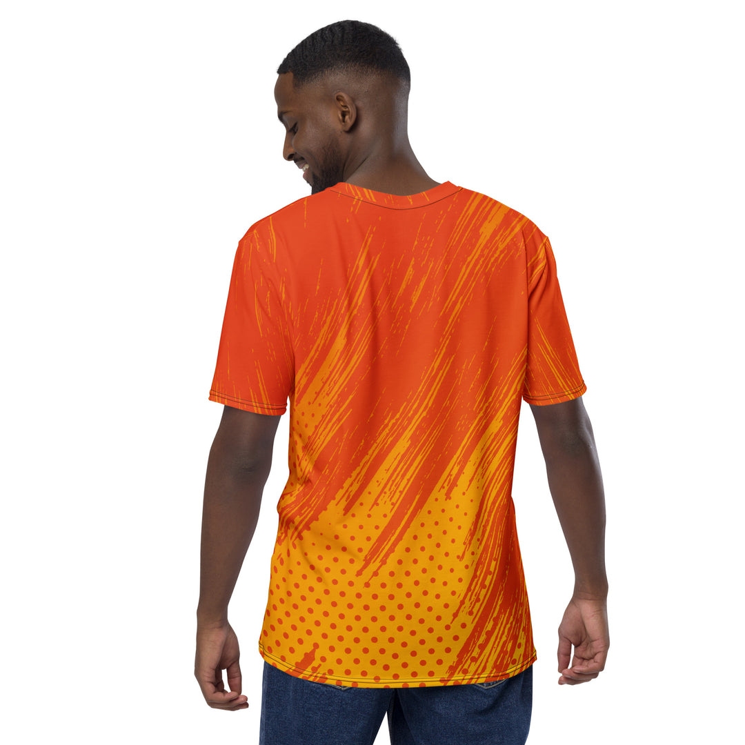 Premium Men's Jersey - Orange-Yellow Brush