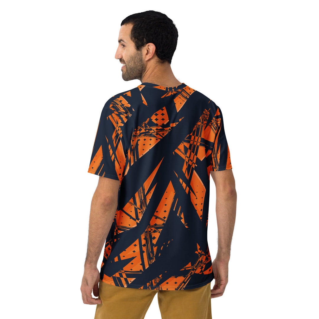 Premium Men's Jersey - Black-Orange Crack