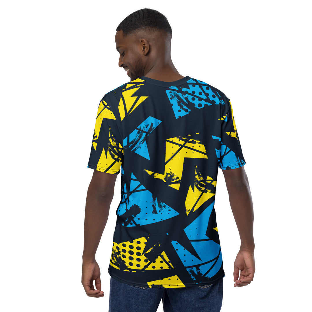 Premium Men's Jersey - Yellow-Blue Graffiti