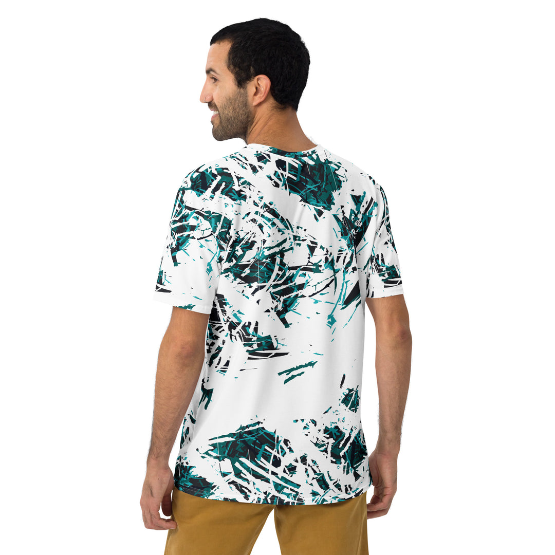 Premium Men's Jersey - White-Turquoise Skill