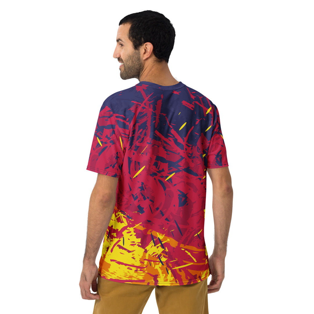 Premium Men's Jersey - Purple-Red Flame