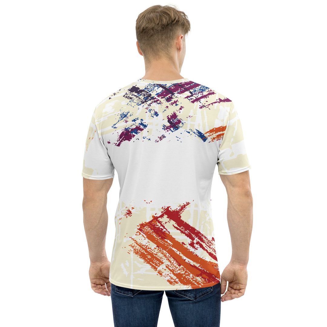 Premium Men's Jersey - White-Orange Stains