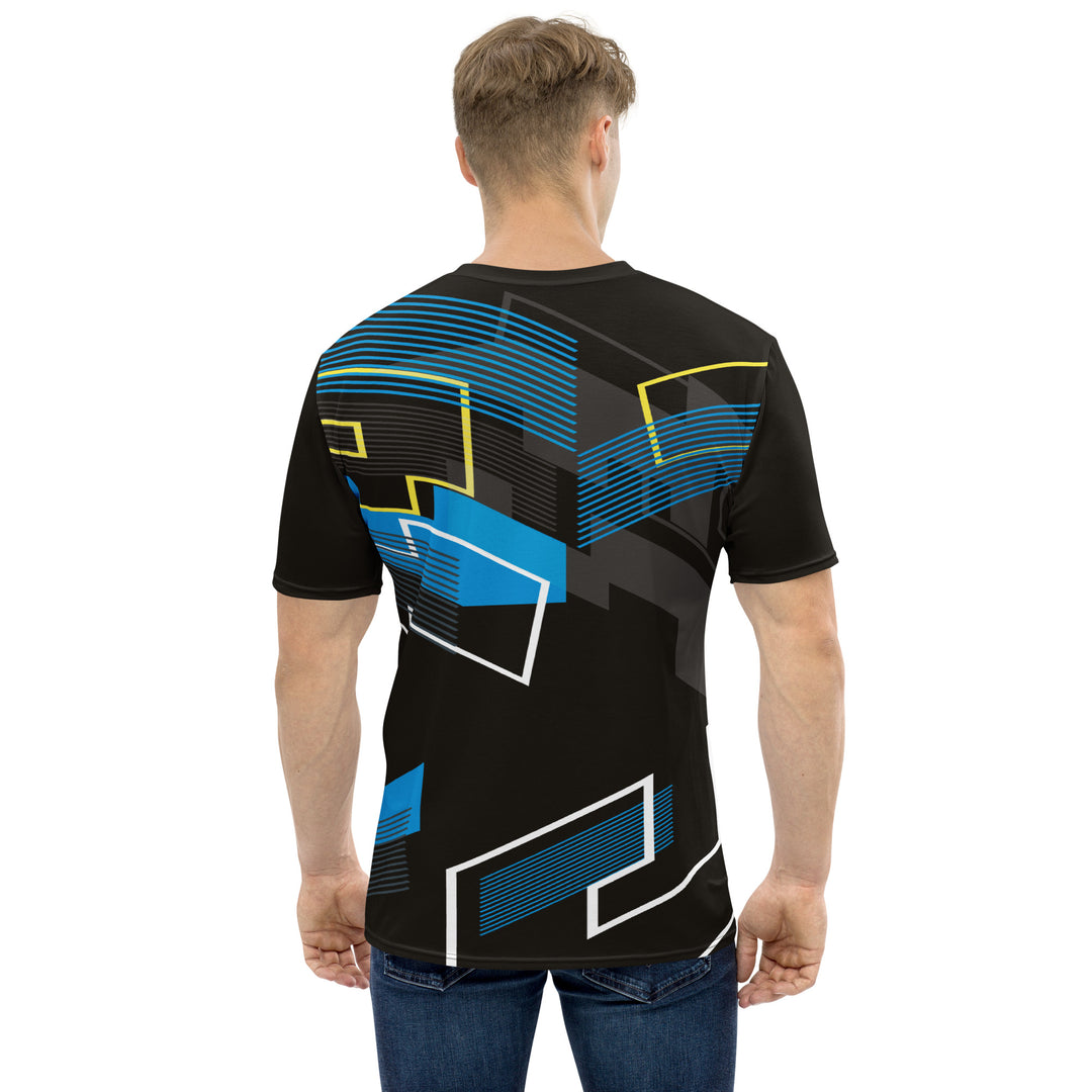 Premium Men's Jersey - Black-Blue Format