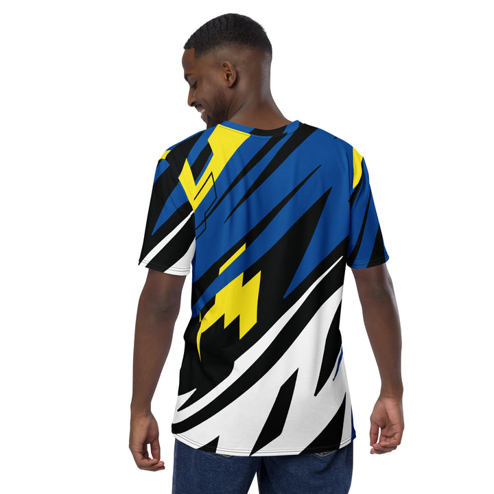 Premium Men's Jersey - Black-Blue Flash