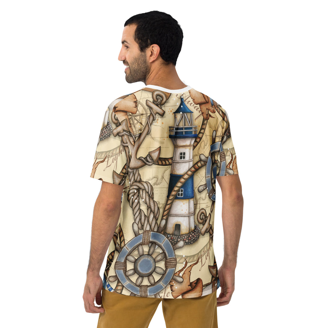 Premium Men's Jersey - Beige Lighthouse